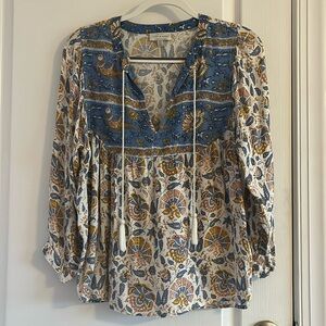 Lucky Brand Multi Print Blouse